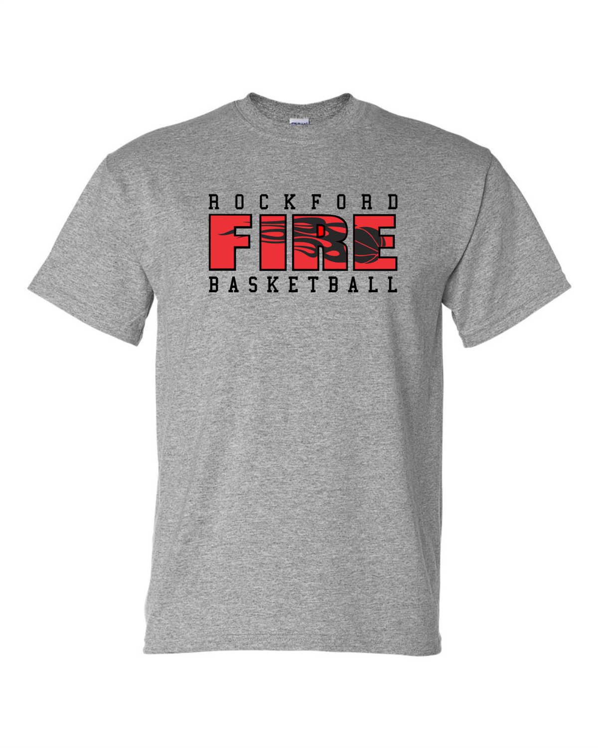 Rockford FIRE Basketball Sports Grey Short Sleeve