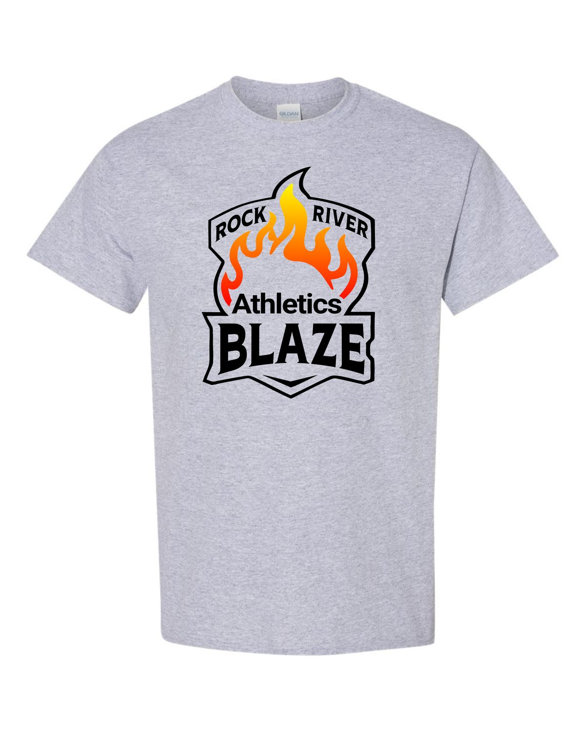 Unisex DryBlend™ Short Sleeve T-Shirt - Blaze Athletics- Sports Grey