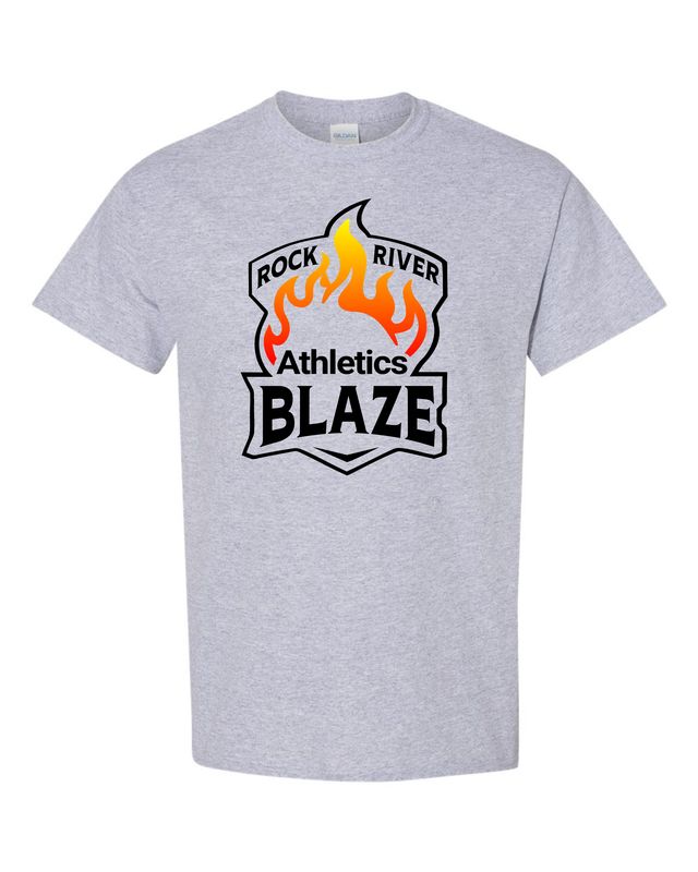 Unisex DryBlend™ Short Sleeve T-Shirt - Blaze Athletics- Sports Grey