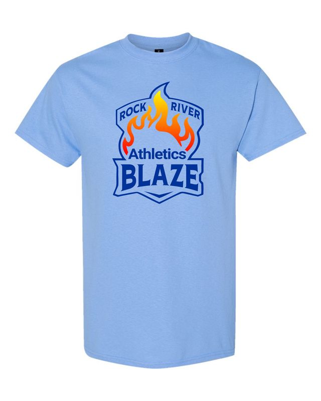 Unisex DryBlend™ Short Sleeve T-Shirt - Blaze Athletics- Carolina Blue
