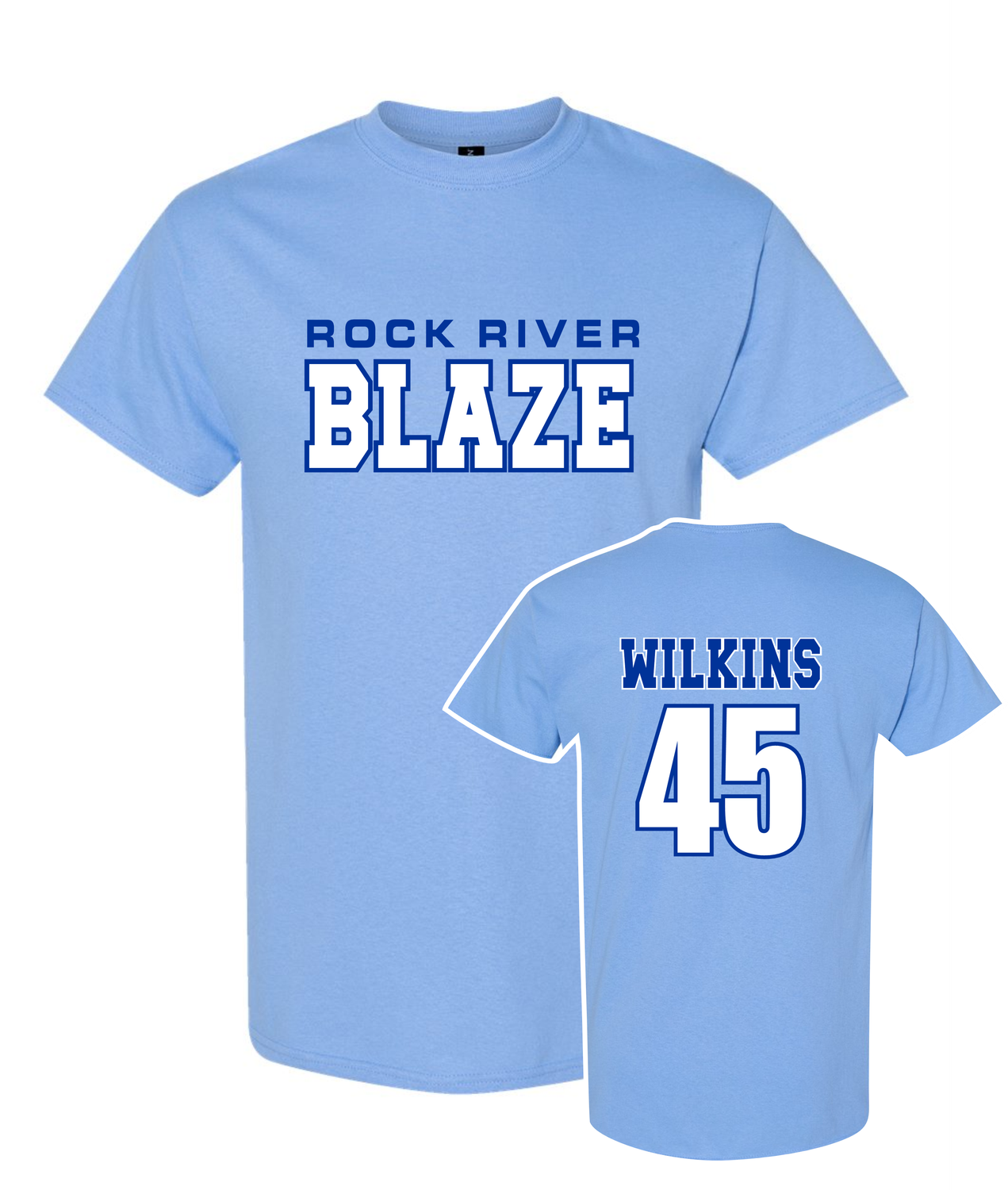 Unisex DryBlend™ Short Sleeve T-Shirt - Old School- Carolina Blue