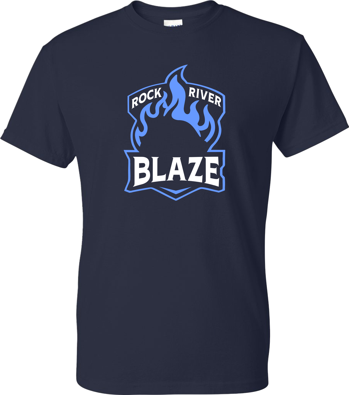 Unisex DryBlend™ Short Sleeve T-Shirt - Logo- Navy