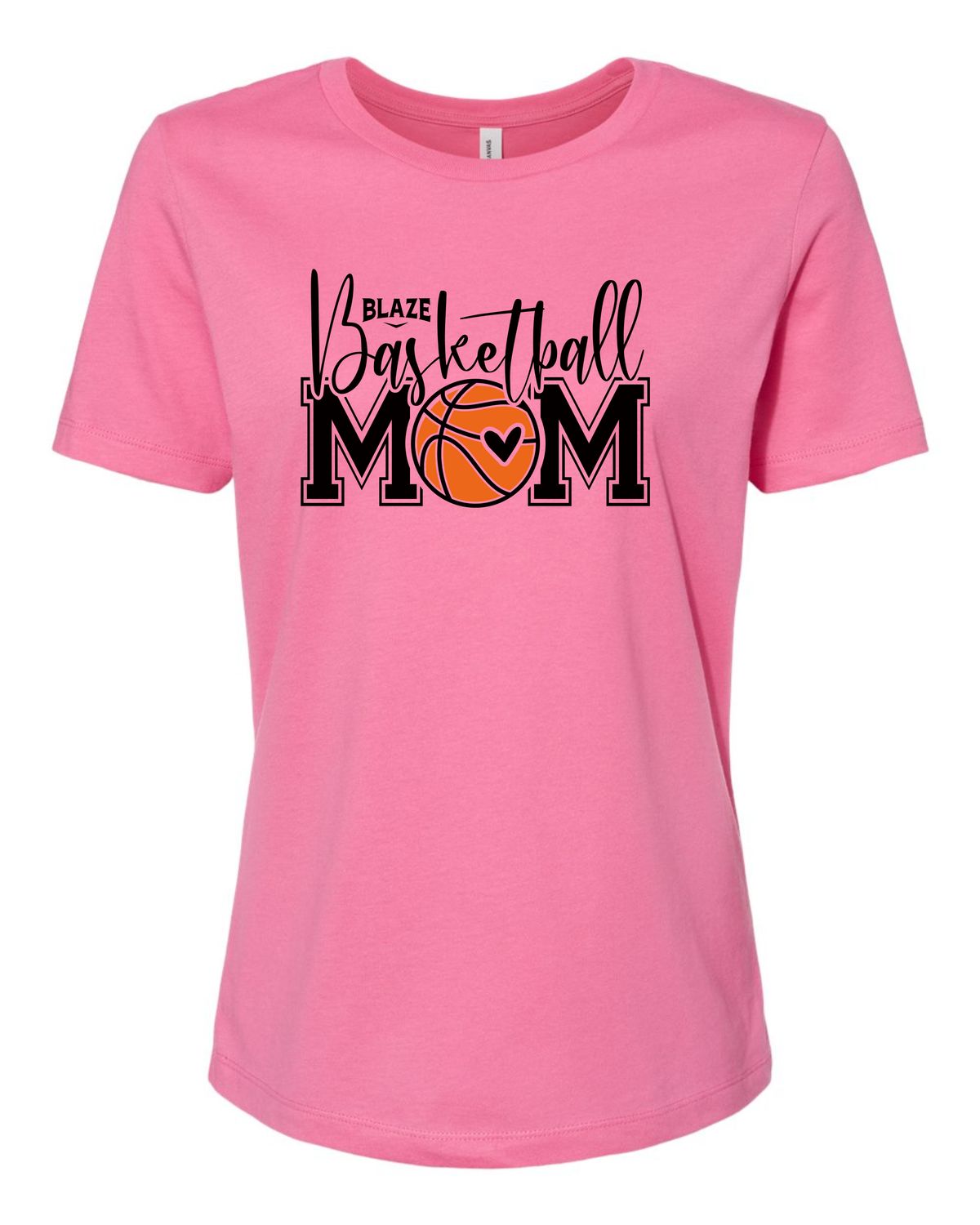 Women’s Relaxed Bella-Canvas Jersey Tee - Basketball MOM  2 - Pink