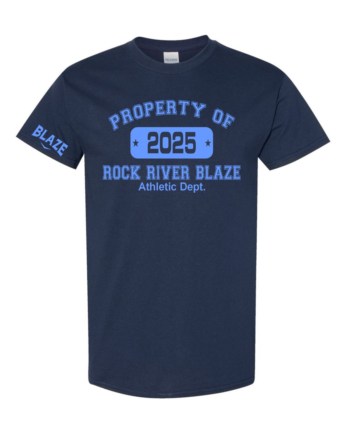 Unisex DryBlend™ Short Sleeve T-Shirt - Property Of - Navy/CB