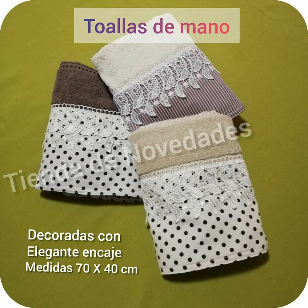 Toallas decoradas con encaje