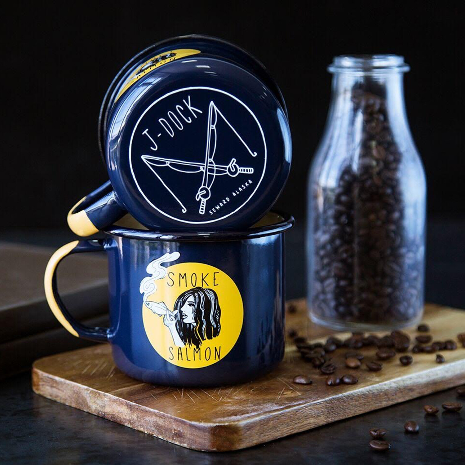 Smoke Salmon Enamel Mug