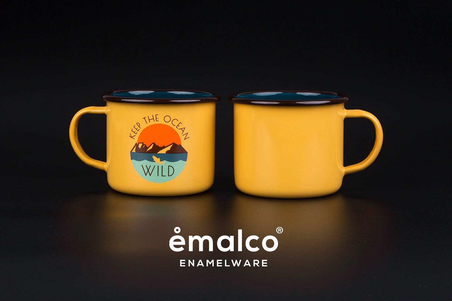 Keep The Ocean Wild Enamel Mug