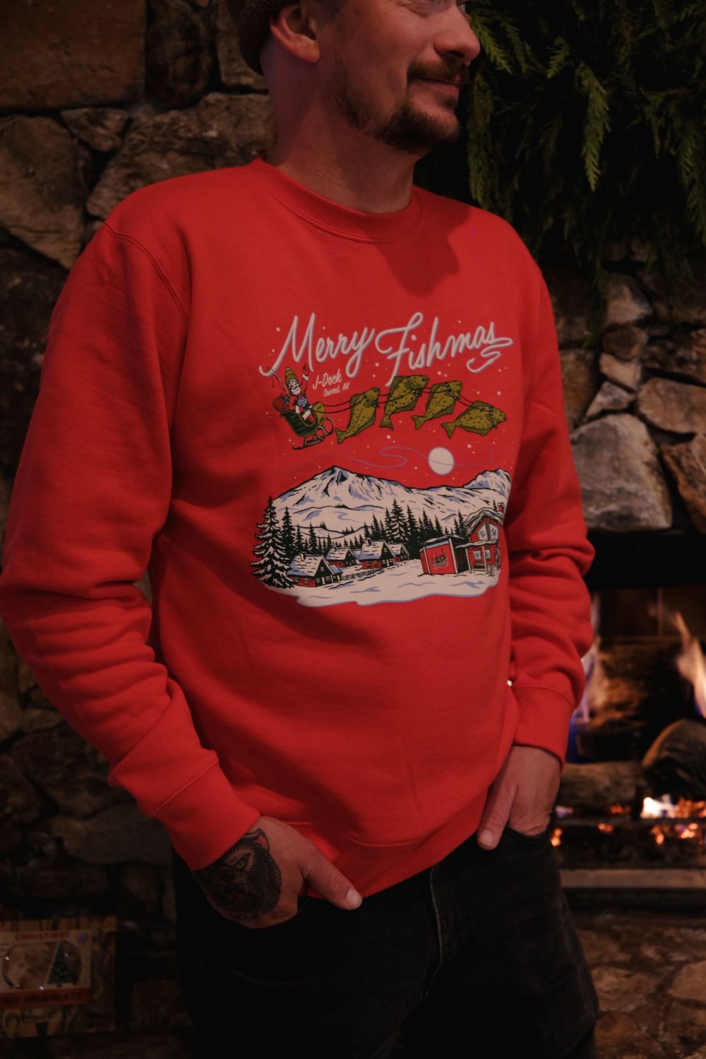 Merry Fishmas Crewneck Merry Fishmas Crewneck
