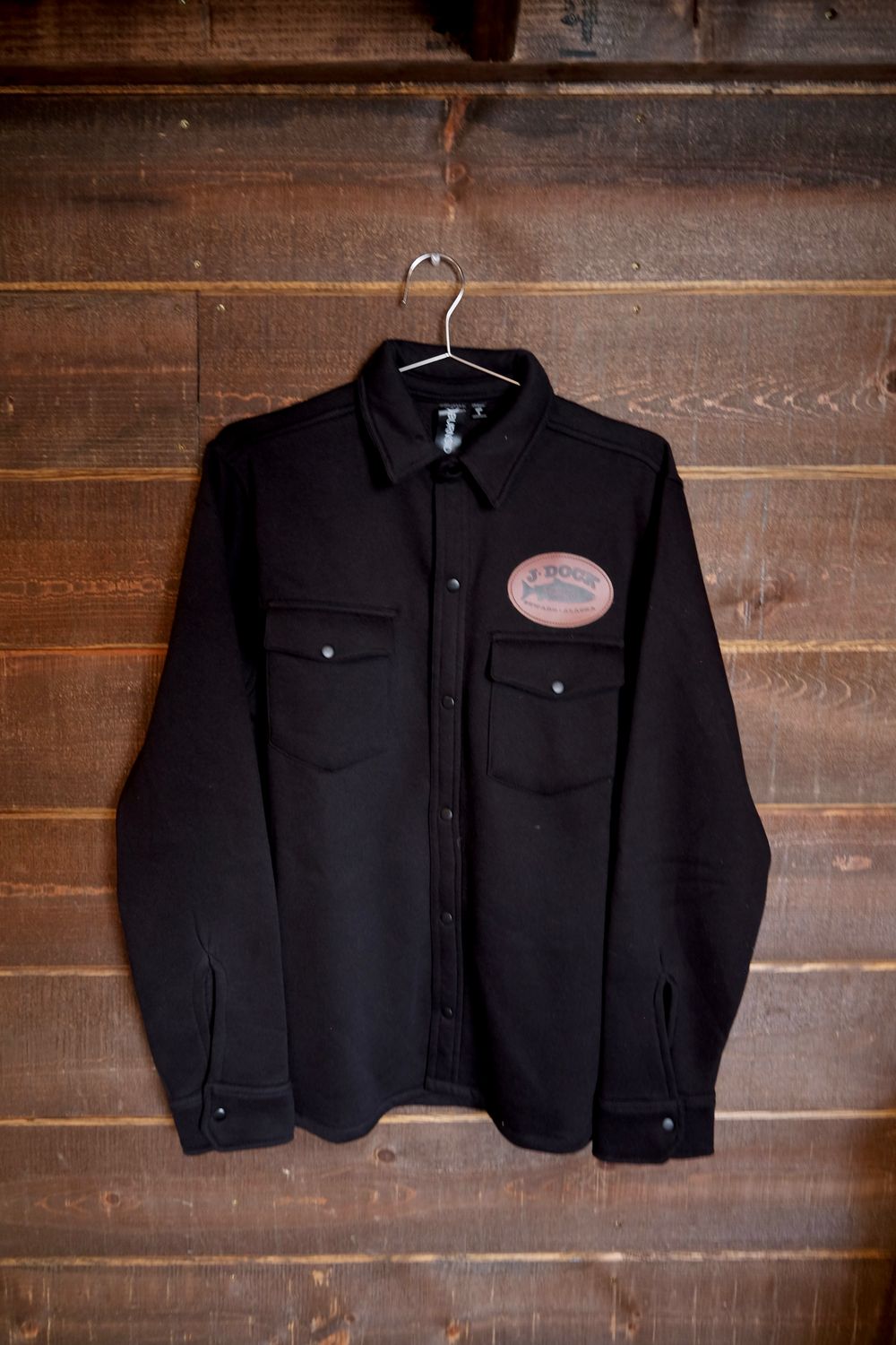 Jdock Leather Patch Button Up Jdock Leather Patch Button Up