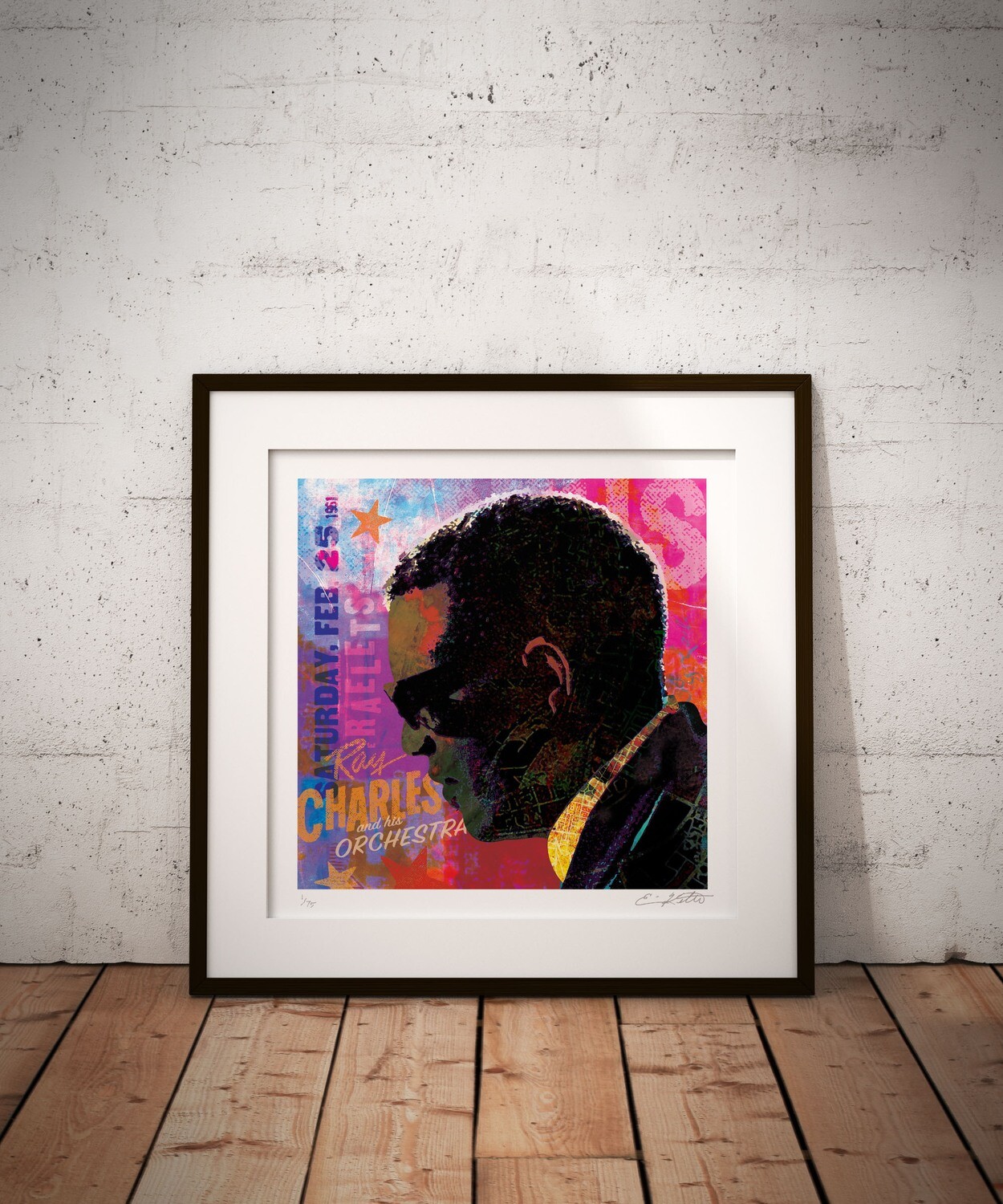 Ray Charles and His Orchestra — Illustrated Art Print
