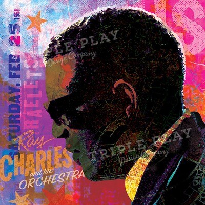 Ray Charles and His Orchestra — Illustrated Art Print Ray Charles and His Orchestra — Illustrated Art Print