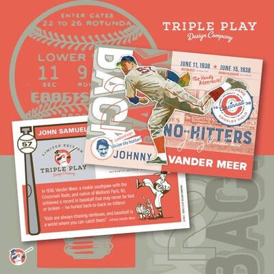 Johnny Vander Meer&#39;s Back-To-Back No Hitter! — Premium Art Card