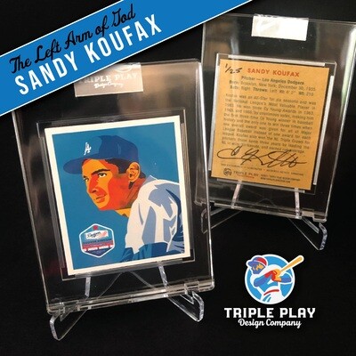 SANDY KOUFAX 1963 — Premium &#39;48 Bowman-Sized Art Card