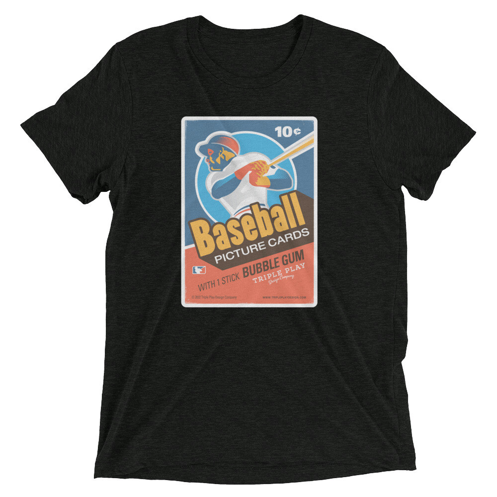 TRIPLE PLAY DESIGN PACK WRAPPER Short sleeve t-shirt TRIPLE PLAY DESIGN PACK WRAPPER Short sleeve t-shirt, Color: Charcoal-Black Triblend, Size: XS