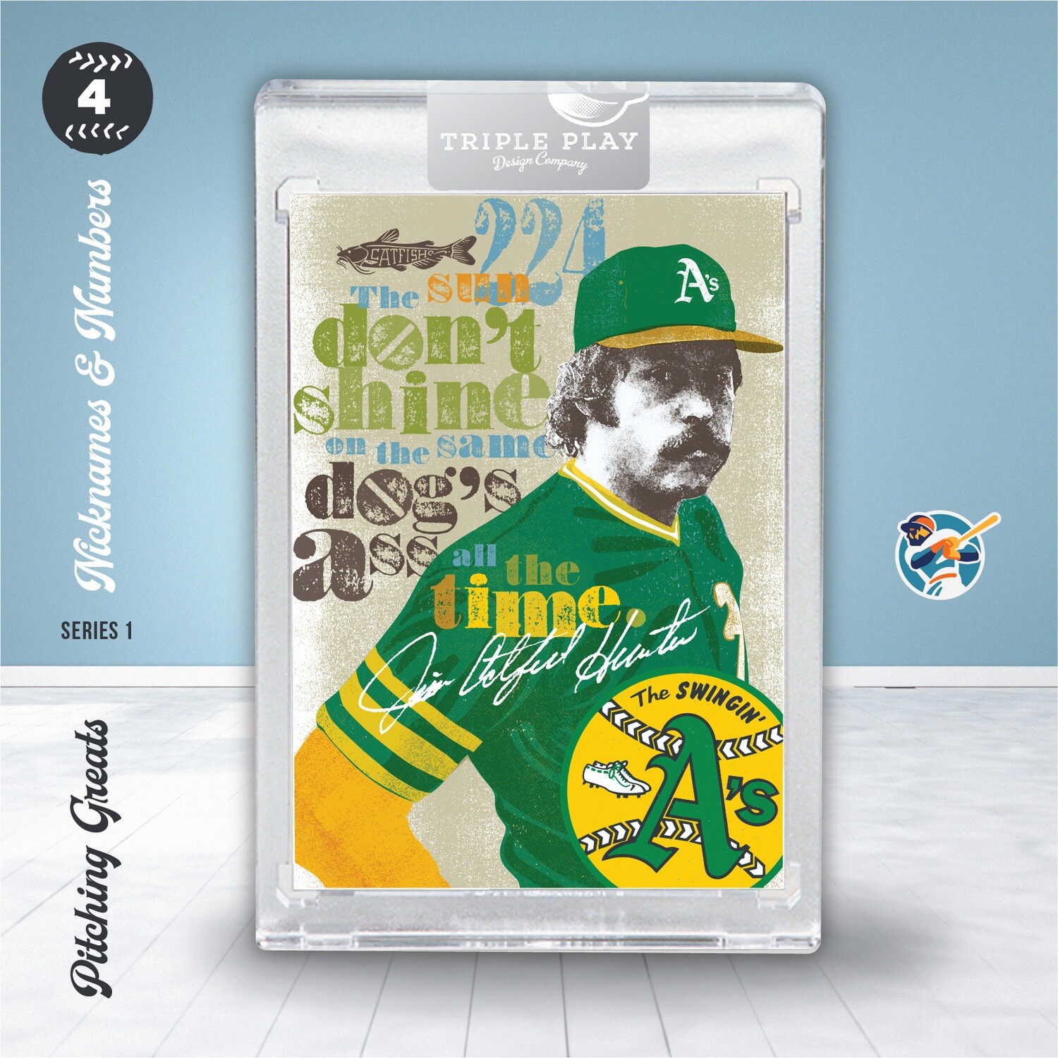 JIM CATFISH HUNTER —  BLUE SIGNATURE Variation /25