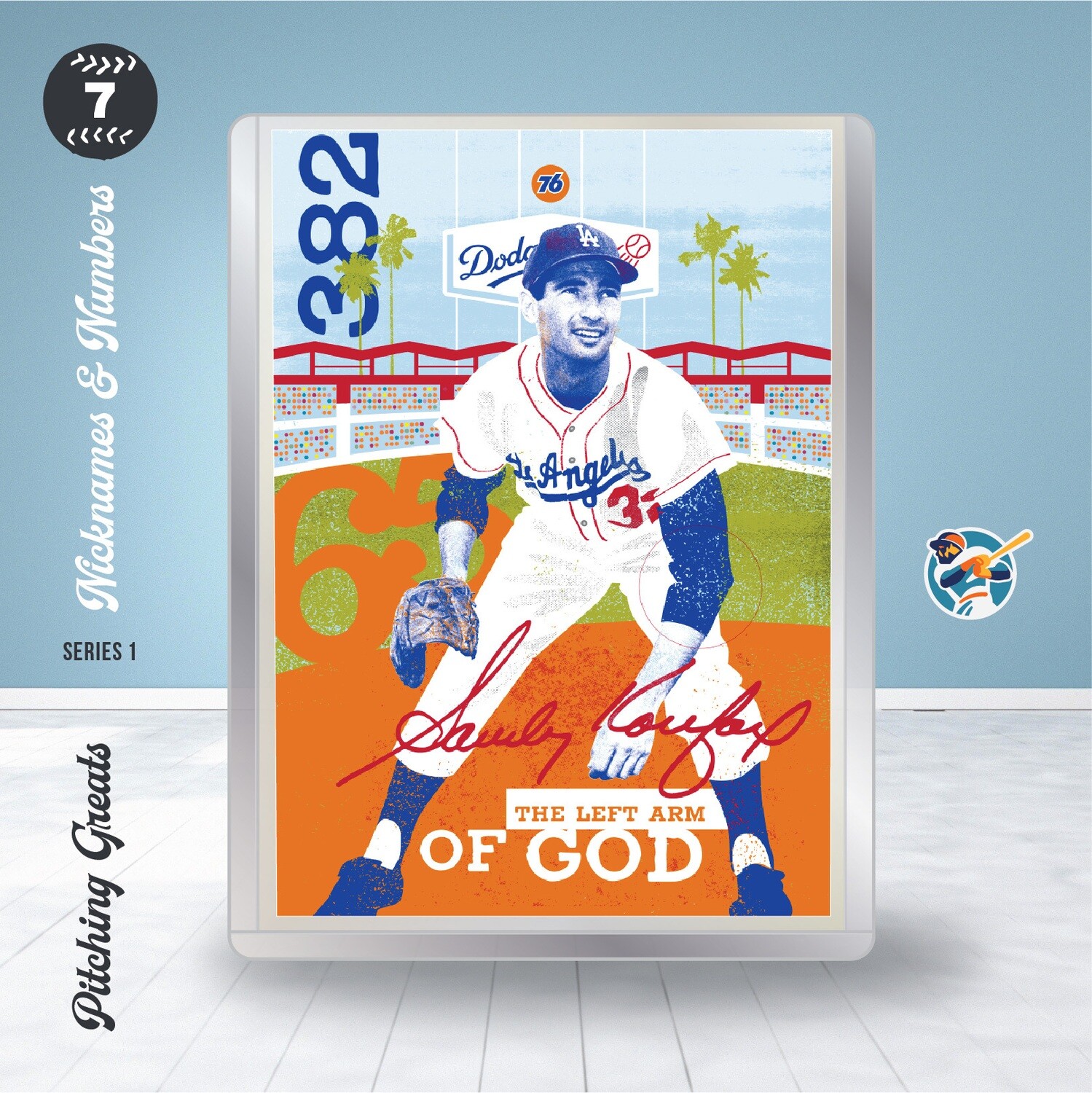 SANDY KOUFAX - LEFT ARM OF GOD —  BASE SIGNATURE Variation