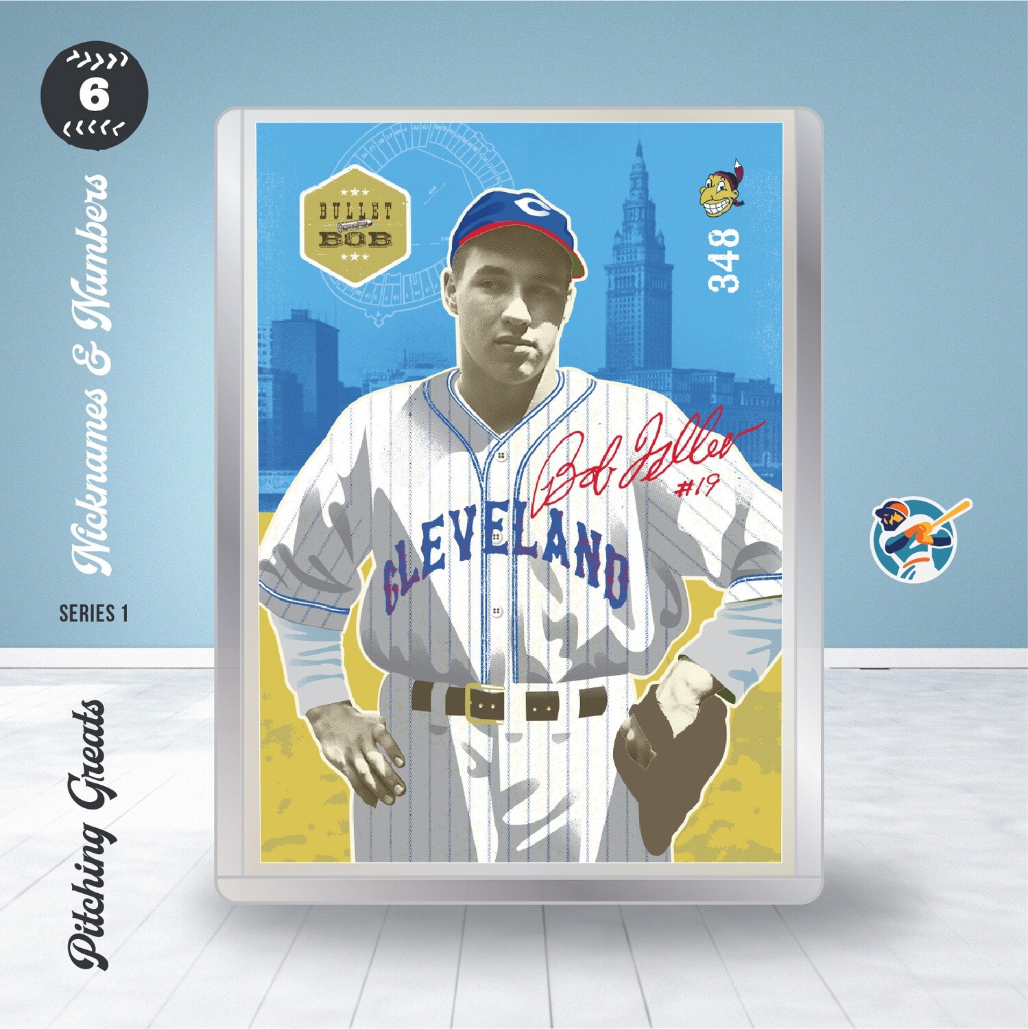 BOB FELLER - BULLET BOB —  BASE SIGNATURE Variation
