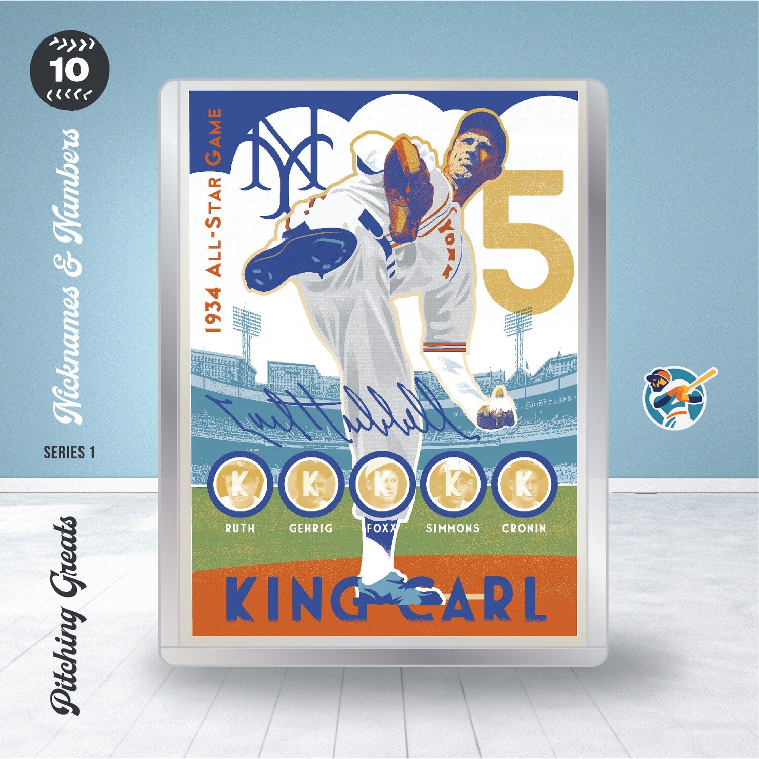 CARL HUBBELL - KING CARL  —  BASE SIGNATURE Variation