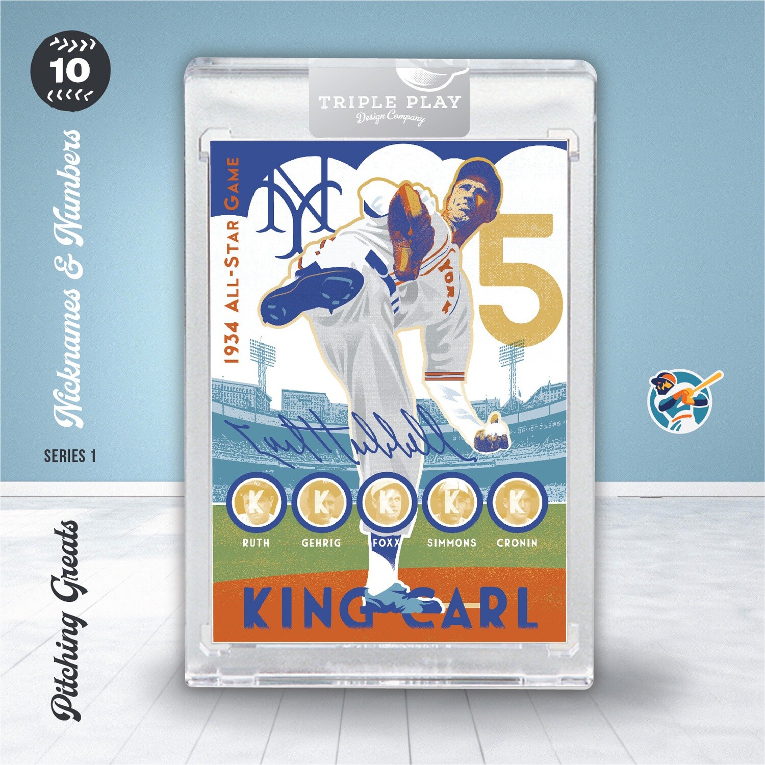 CARL HUBBELL - KING CARL —  BLUE SIGNATURE Variation /25