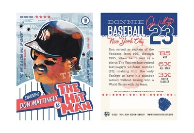 DON MATTINGLY - THE HIT MAN — DUAL PRINT — True 1/1 DON MATTINGLY - THE HIT MAN — DUAL PRINT — True 1/1