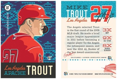 MIKE "APACHE" TROUT — DUAL PRINT — True 1/1 MIKE "APACHE" TROUT — DUAL PRINT — True 1/1