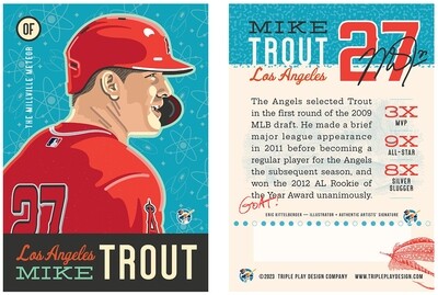 MIKE TROUT — DUAL PRINT — True 1/1 MIKE TROUT — DUAL PRINT — True 1/1