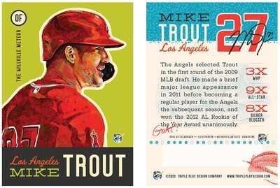MIKE TROUT — DUAL PRINT — True 1/1 MIKE TROUT — DUAL PRINT — True 1/1