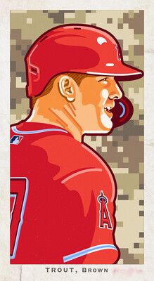 MIKE "BROWN" TROUT — T-206 PRINT — True 1/1