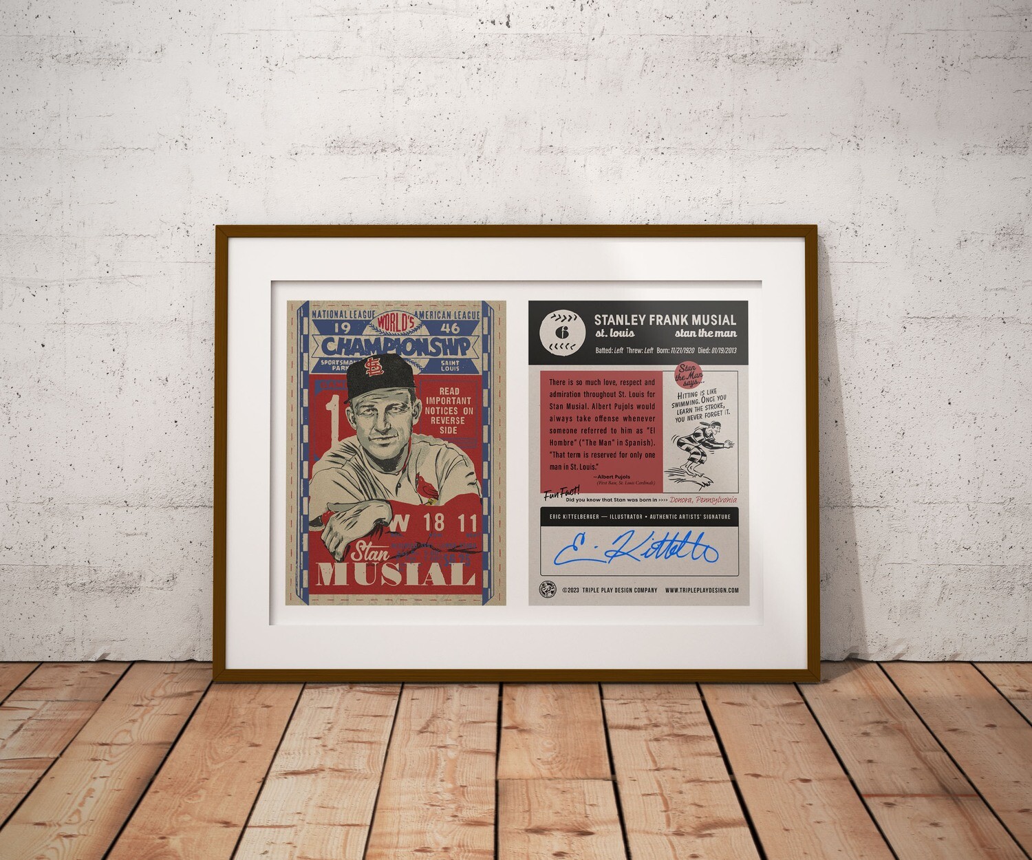 STAN MUSIAL - THE MAN — DUAL PRINT — True 1/1