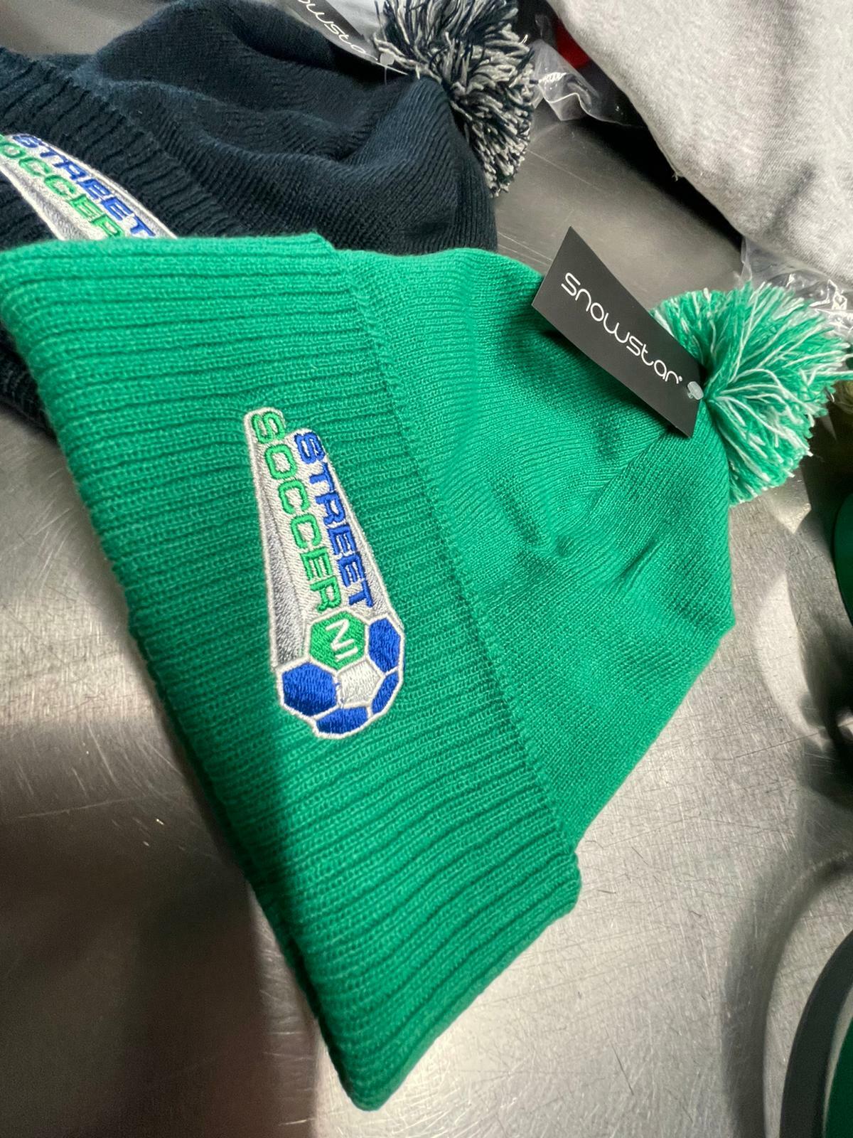 Official Street Soccer NI Bobble Hat - Green