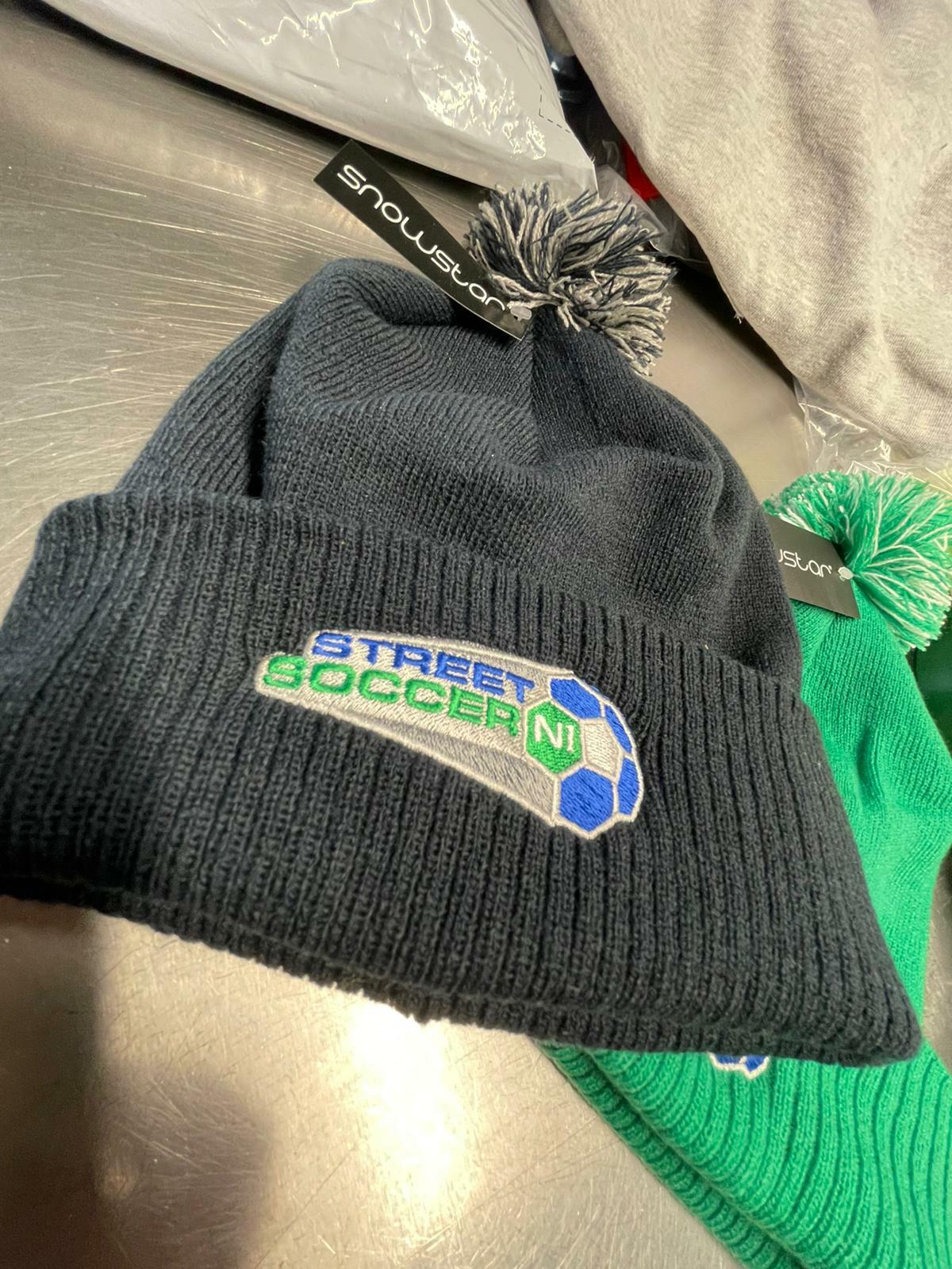 Official Street Soccer NI Bobble Hat - Navy