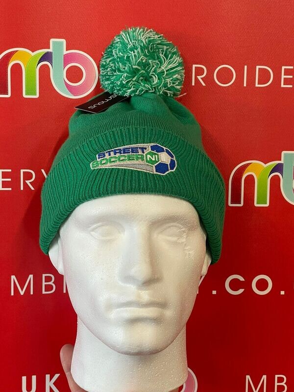 Official Street Soccer NI Bobble Hat - Green
