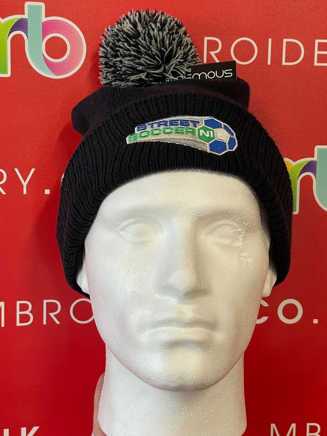 Official Street Soccer NI Bobble Hat - Navy