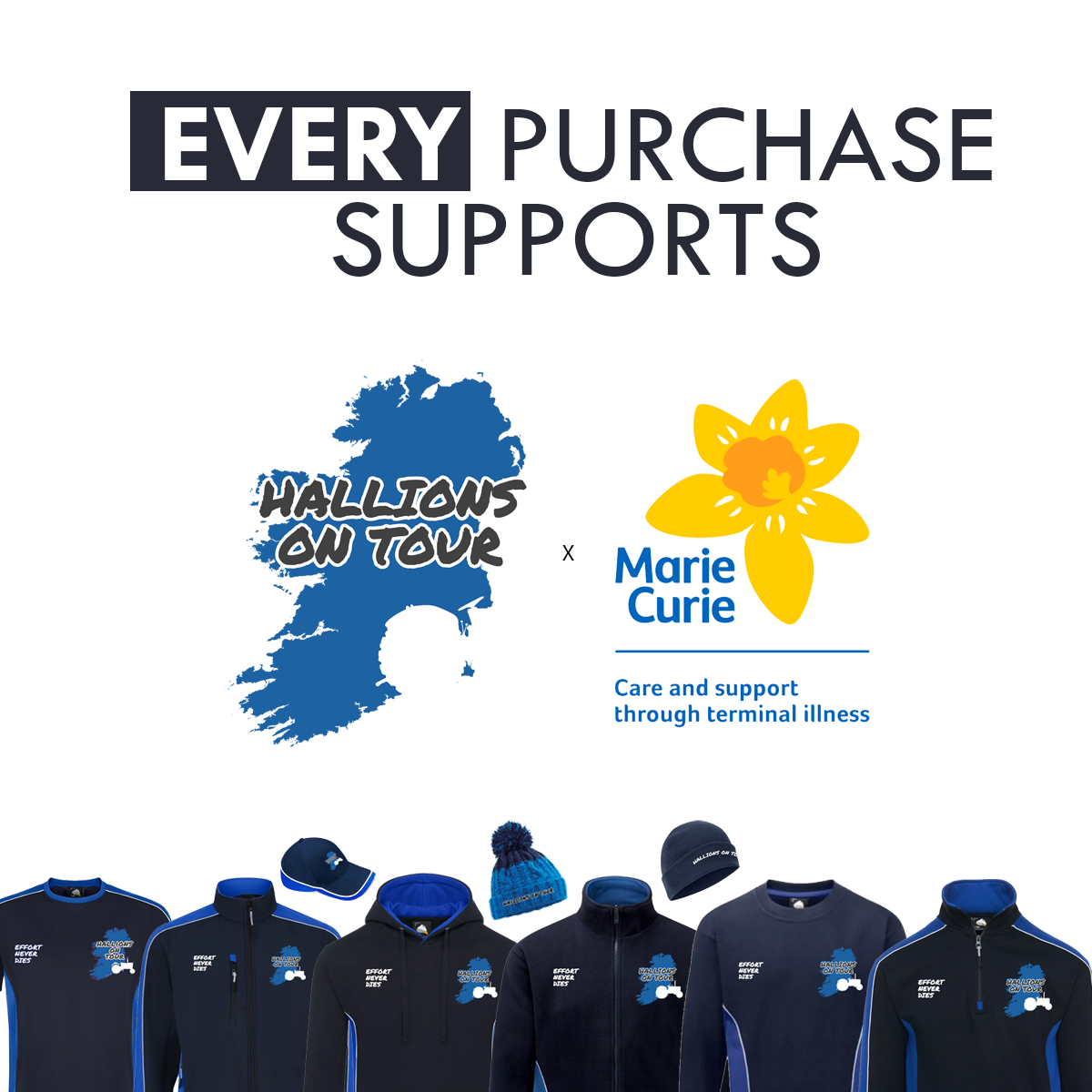 Navy/Royal 1/4 Zip Hallions on Tour