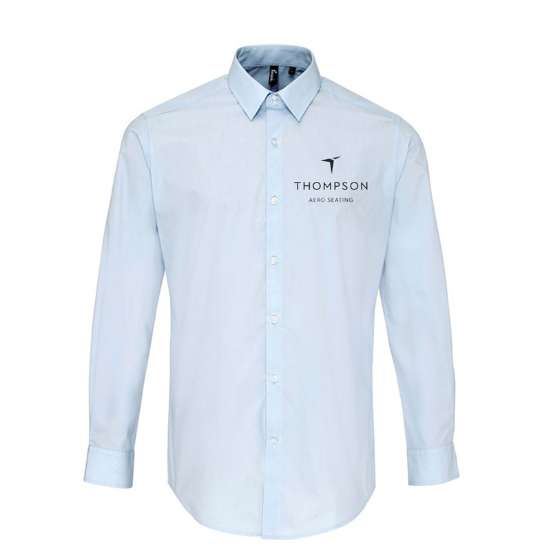 Thompson Aero Seating  Long Sleeve Blue Shirt (Mens)