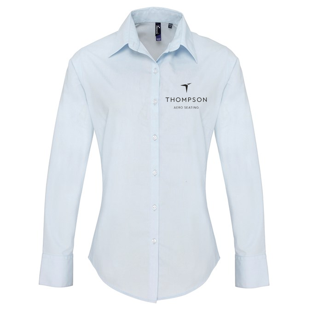 Thompson Aero Seating  Long Sleeve Blue Shirt (Ladies)