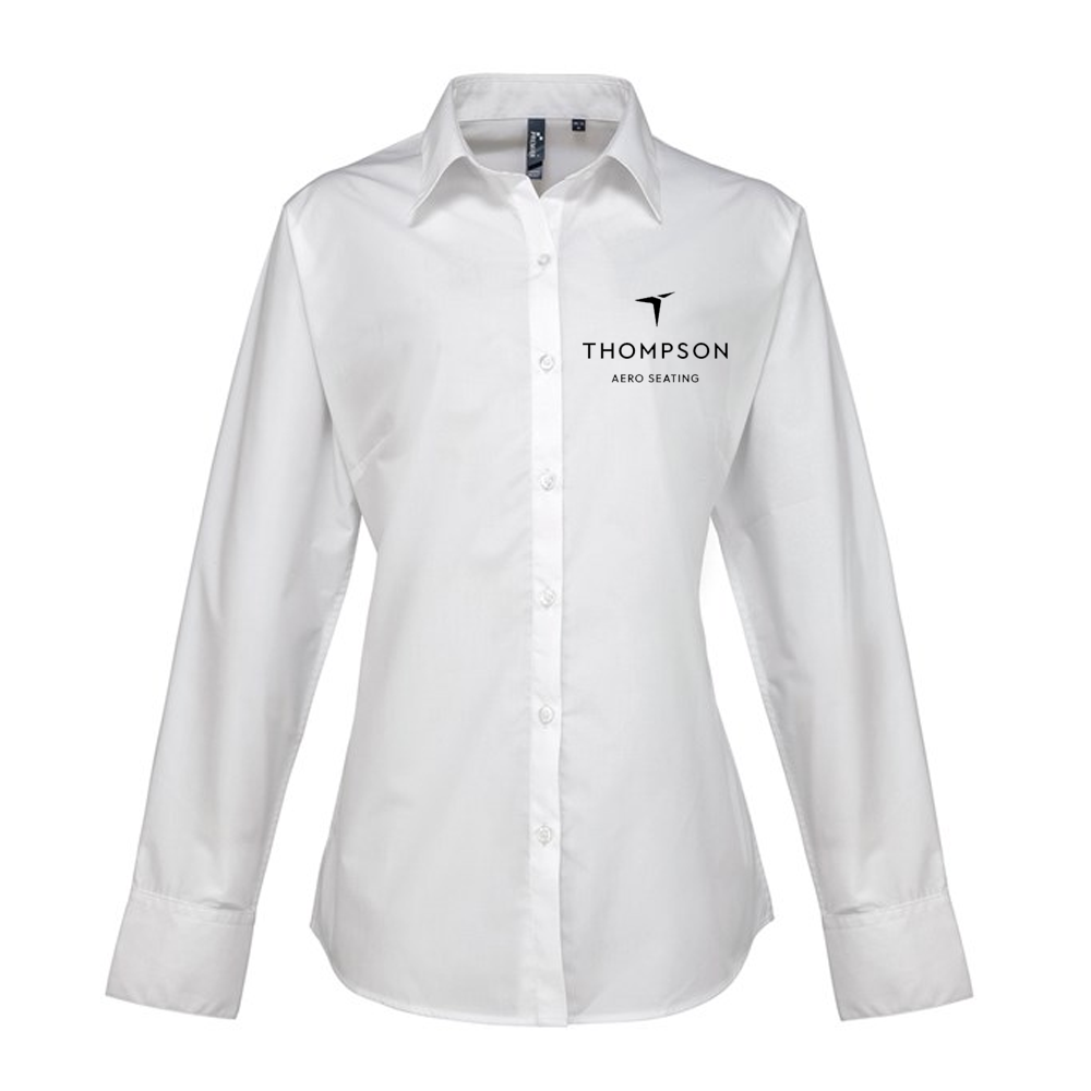 Thompson Aero Seating  Long Sleeve White Shirt (Ladies)