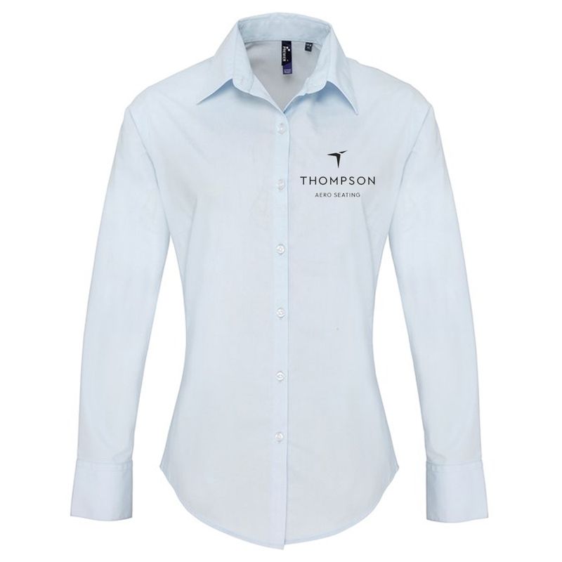 Thompson Aero Seating  Long Sleeve Blue Shirt (Ladies)