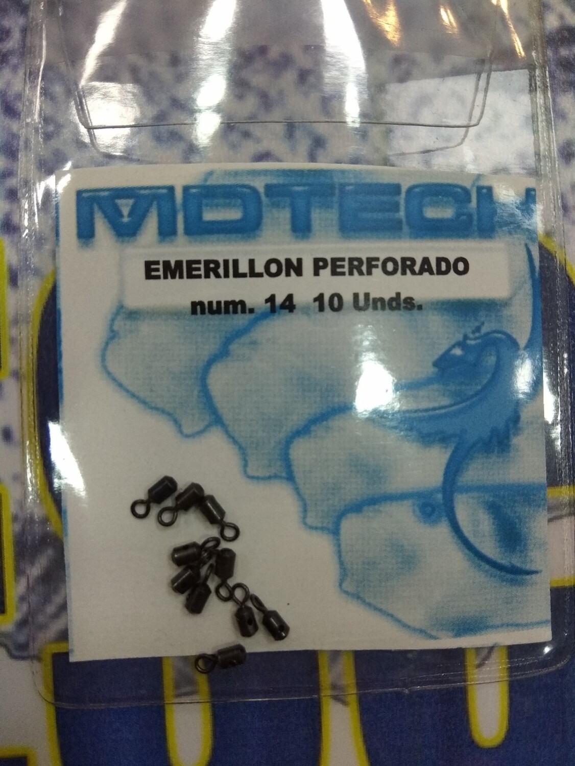 Deslizante medio rolling perforado num14 - 10unid