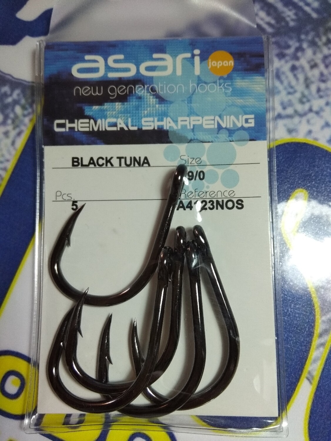 Anzuelo num9/0 - 5unid - black tuna asari