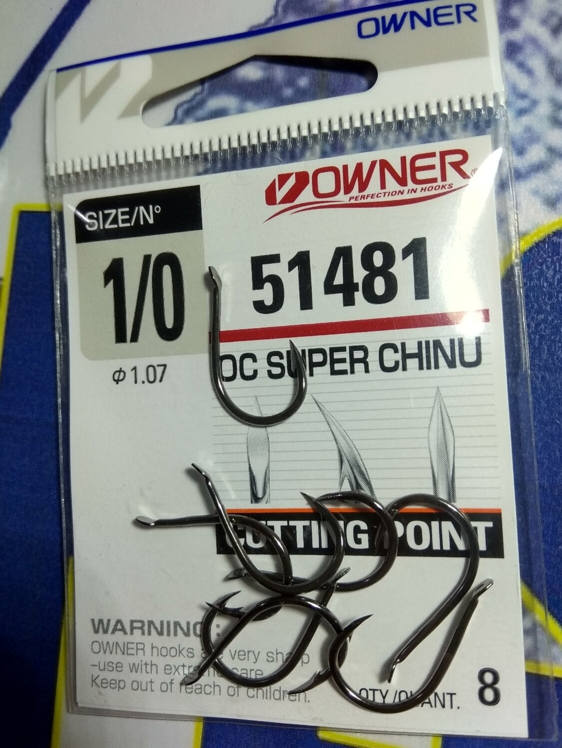 Anzuelo num1/0 - 8unid - chinu owner