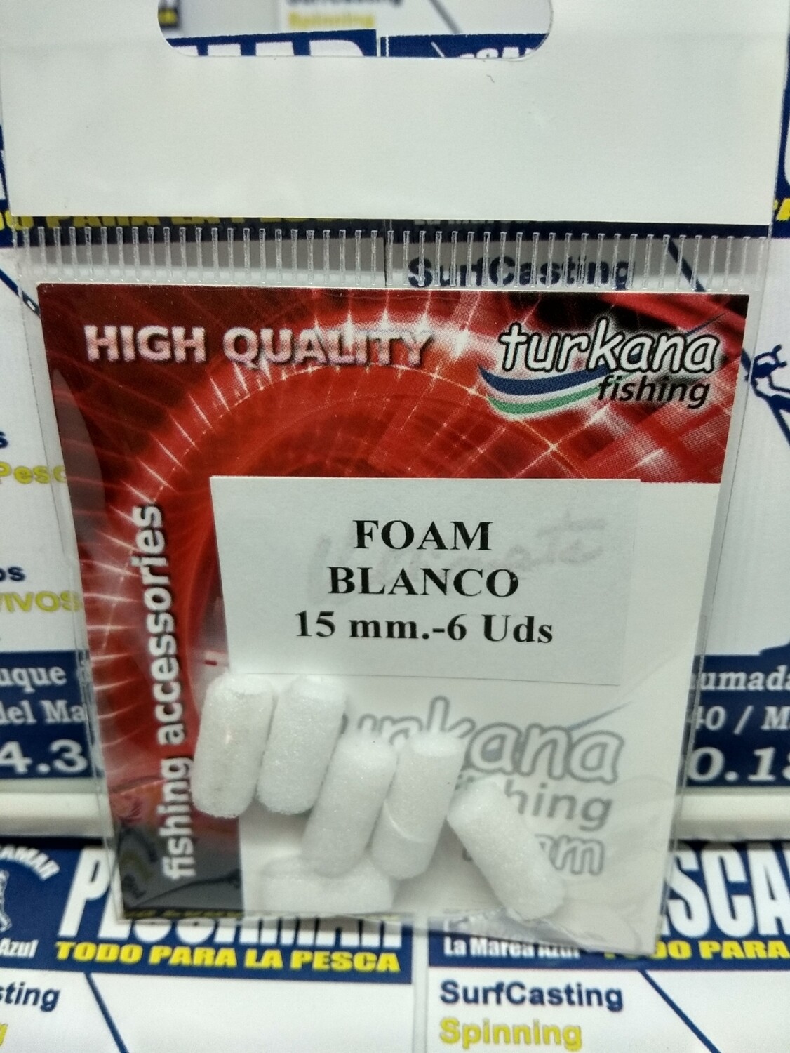 Perla flotante foam 15mm - 6unid - blanca - turkana
