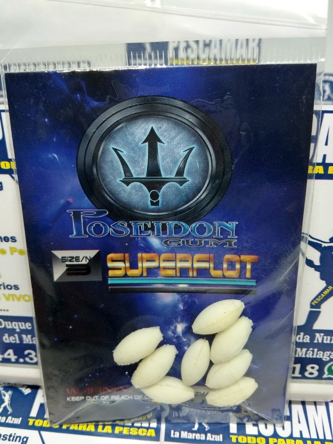 Perla flotante foam num3 - 8unid - blanco - poseidon