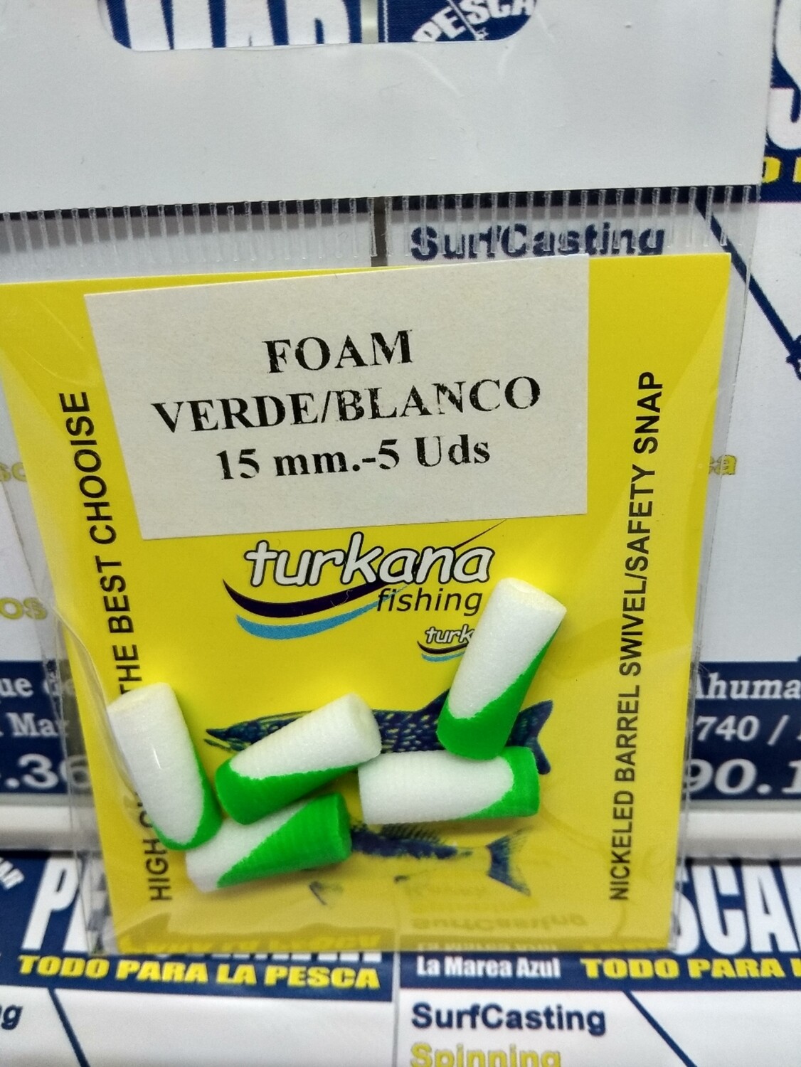 Perla flotante foam 15mm - 5unid - turkana