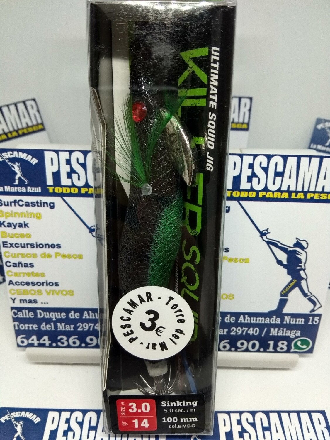 Señuelo pajarito killer 100mm - 3.0 - 14gr - plomada - color BMBG