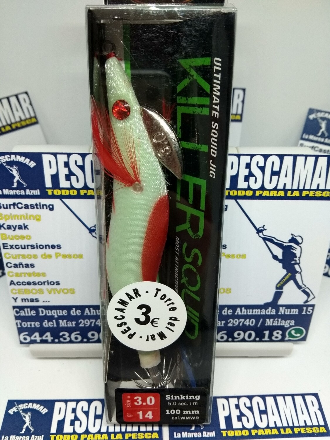 Señuelo pajarito killer 100mm - 3.0 - 14gr - plomada - color WMWR