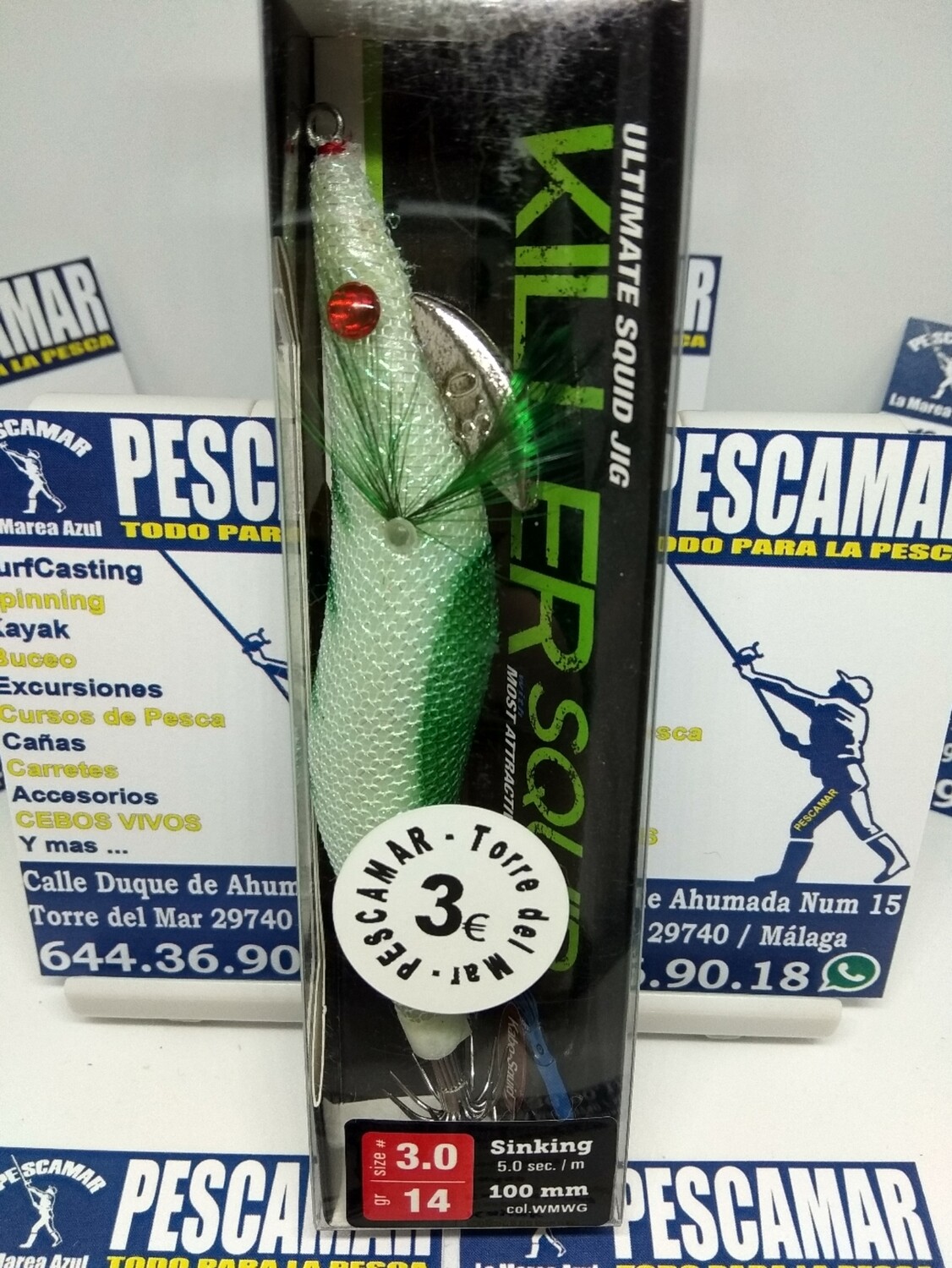Señuelo pajarito killer 100mm - 3.0 - 14gr - plomada - color WMWG