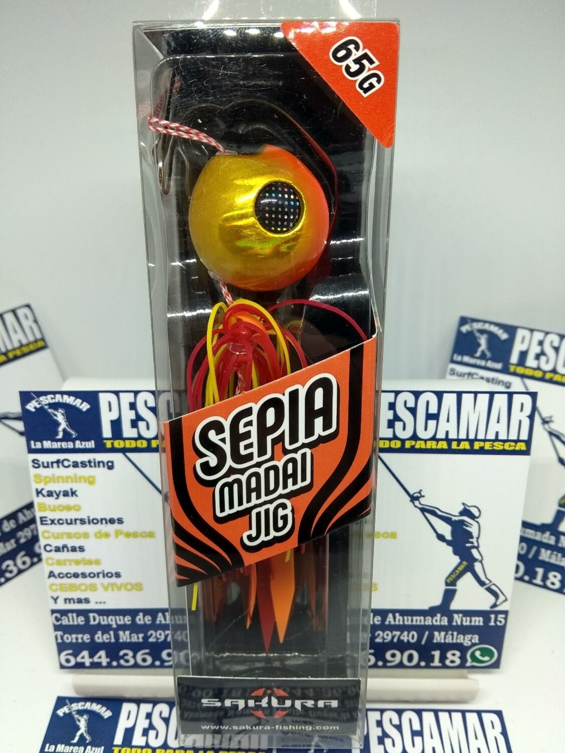Jig Sepia Madai SAKURA - 65gr - color golden orange
