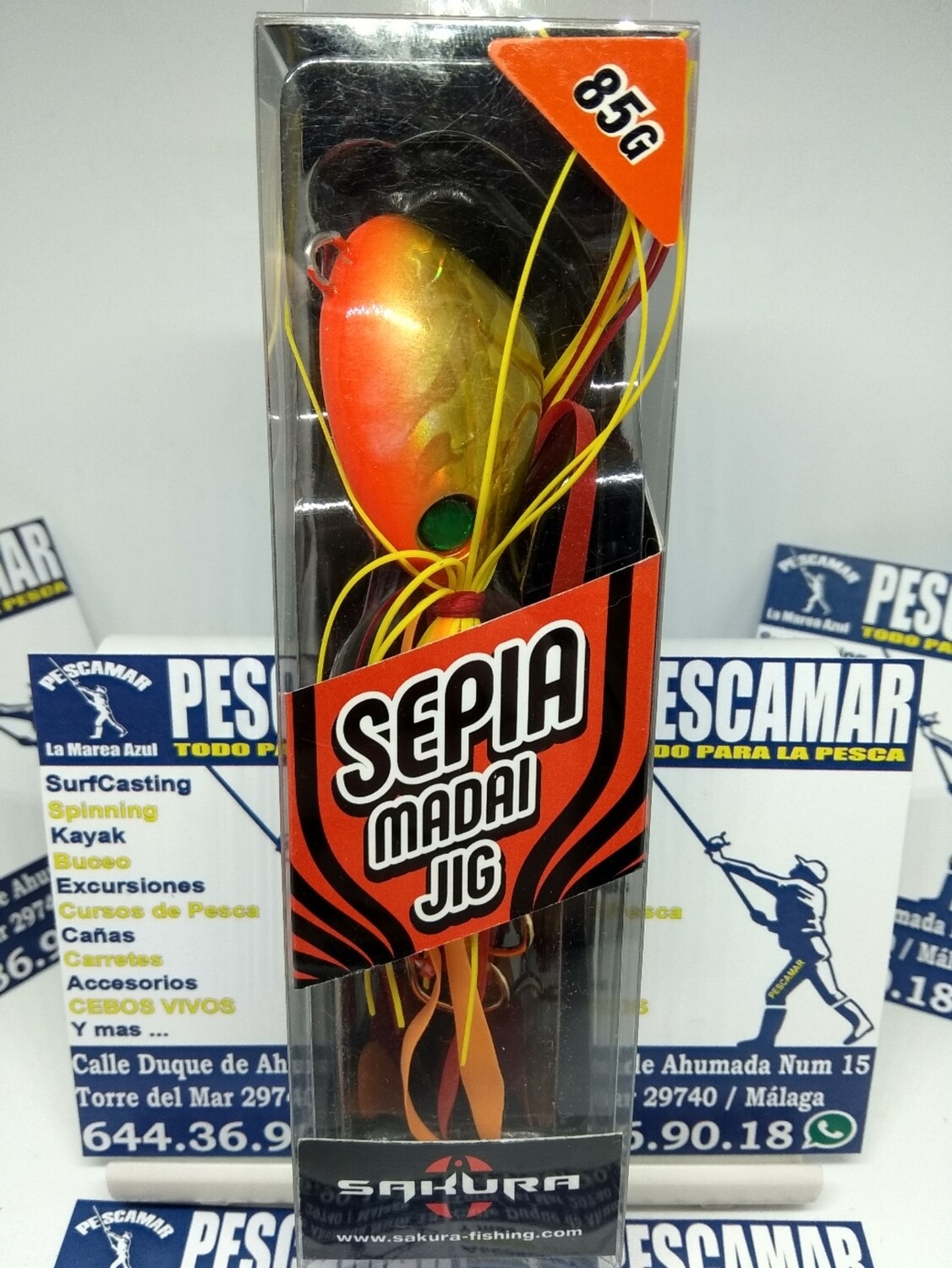 Jig Sepia Madai SAKURA - 85gr - color golden orange