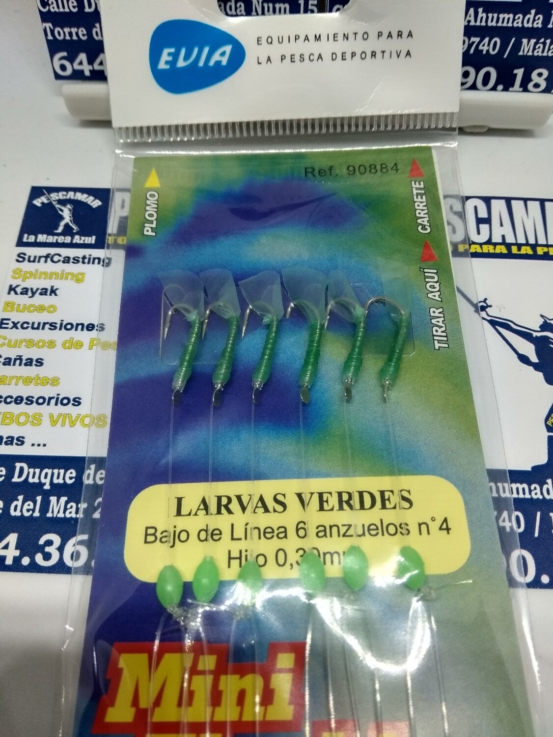 Plumilla Larvas Verdes num4 - 6anz